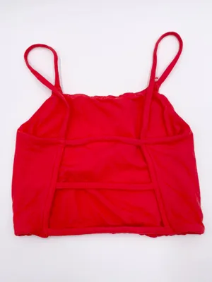 SKIMS Fits Everybody Strappy Back Cami Tank Size XXS Neon Coral Fitted Comfy thumbnail 4