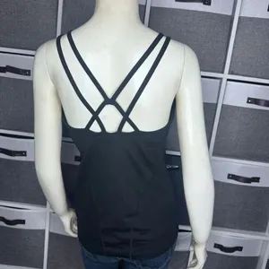 ZELLA Jewel Strappy Back Workout Tank Built In Bra Size Medium thumbnail 3