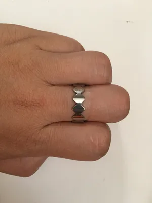 Rhombus stainless steel ring thumbnail 3