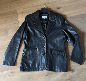 Vintage Worthington Black Leather Jacket Women’s Size Large thumbnail 1