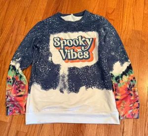 Bleached “Spooky Vibes” Tie thumbnail 1