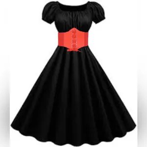 Corset Style Wide Girdle‎ Red Fashion Elastic Faux Leather Skinny Elastic Waist thumbnail 7