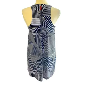 THML Navy‎ Blue & White Sleeveless Mini Dress, Small thumbnail 4