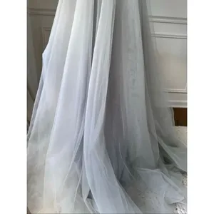 Dave & Johnny Grey Navy Blue Beaded Prom Dress Formal Ball Gown $438 0 thumbnail 8