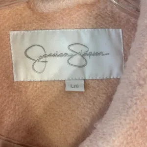Jessica Simpson Womens Blush Pink Wool Blend Double Breasted Pea Coat JOFMH765 L thumbnail 4