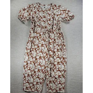 Universal Thread Puff 3/4 Sleeve Jumpsuit 2X Womens Brown Tie Waist Wide Leg ASO thumbnail 15