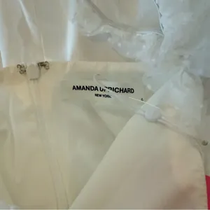 Amanda Uprichard Lalita Organza Puff Sleeve Mini Dress White NWT XS thumbnail 5
