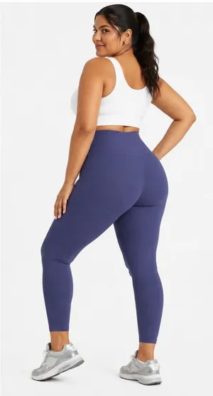 Avia Womens Leggings XL Peri Blue Waffle High Rise Compression Active Yoga Gym thumbnail 1
