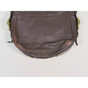 Vintage Y2K Coach Leather Hobo Bag Brown Gold Hardware Shoulder Purse Zip 2000s thumbnail 5