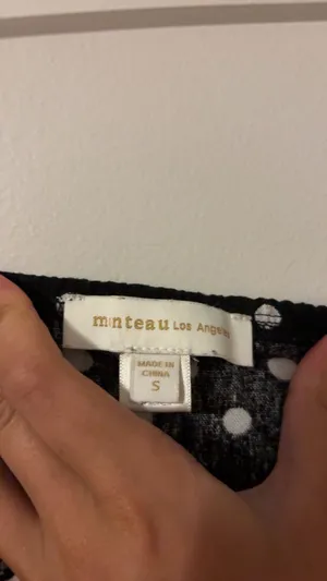 Monteau Black Polka dot mini dress thumbnail 3