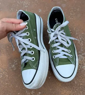 Converse All star platform green low top trainer sneakers sz 5.5 women’s thumbnail 1