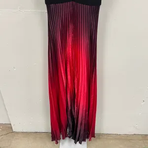 Betsy & Adam Ombre Pleated Maxi Gown Dress with Mesh Inset Waist Sz 6 Sleeveless thumbnail 4