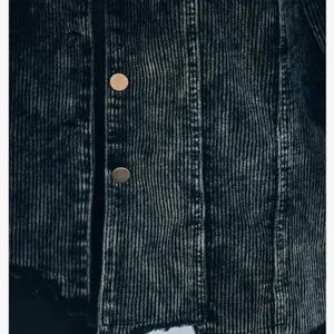 Oversized Button Down Corduroy Shirt Jacket washed Retro size Small new Black thumbnail 3
