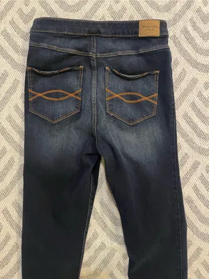 ABERCROMBIE & FITCH Women’s High Rise Dark Wash Blue Denim Skinny Jeans 10 thumbnail 5