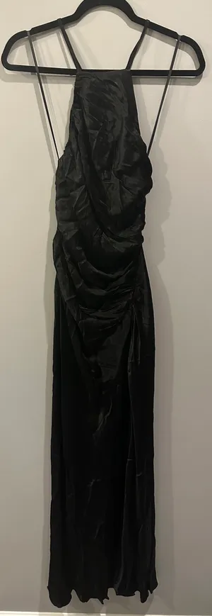Mable Brand Strappy Tie Back Satin Maxi Dress thumbnail 3