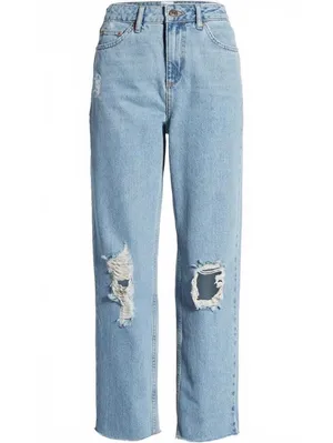 UO BDG Pax Ripped High Waist Jeans Urban Outfitters NWT Light Wash Size 28 thumbnail 2