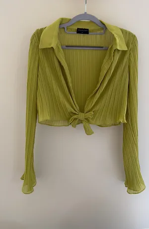 White Fox Green Tie Top thumbnail 1