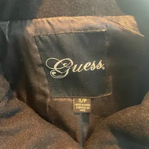 Guess Black Wool Peacoat Double Breasted Classic Preppy Size Small thumbnail 9