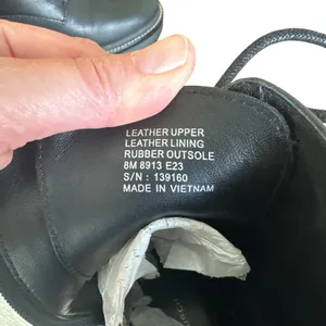 Tory Burch Miller 50mm Black Leather Lug Sole Combat Boots Size 8 thumbnail 10