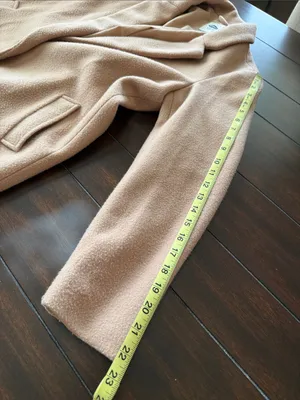 OLD NAVY Classic Camel Single-Button Wool-Blend Coat Size MP Minimalist Capsule thumbnail 11