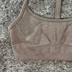 NWT AYBL Empower Seamless Sports Bra Sz XS Taupe Marl thumbnail 3