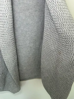 Gap Open Front Sleeveless Cardigan Size Medium Gray Cotton Knit thumbnail 3
