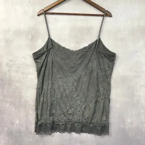 Maurices Cami Tank Top Women XXL Gray Crinkle Lace‎ Trim Coquette Fairy Grunge thumbnail 2
