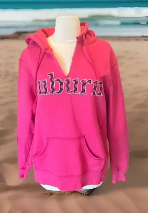 Auburn Pink Pullover Hoodie Size L thumbnail 1