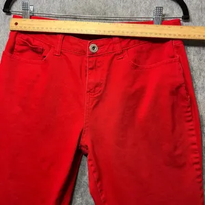 Baccini Red Jeans Bootcut Embellished Pockets Size 6P‎ Petite Y2K Denim thumbnail 2