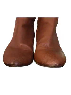 Cynthia Vincent Chestnut Brown Leather Riding Boots W/Heel (7) thumbnail 6