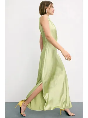 Veronica Beard Tanya Taylor Stassi Dress in Light Parakeet 8 Womens Long Satin Maxi Gown thumbnail 14