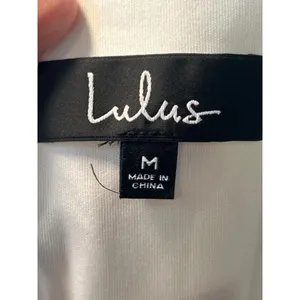 Lulus Make an Entrance White One-Shoulder Mermaid Maxi Dress Size M NWT thumbnail 3