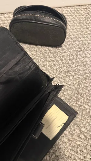 Coach style Black Signature Canvas Wristlet and Oval Pouch Set thumbnail 4