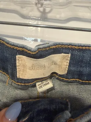 Dark‎ Blue Altar’d State stretchy Distressed Denim Shorts - Women thumbnail 2
