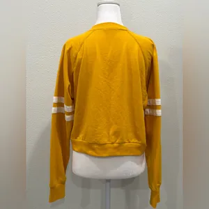 Forever 21 Yellow V-Neck Women's Top Size M thumbnail 2