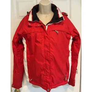 Nevica Women’s Insulated Ski Jacket Snowboard Winter Coat Red & white Sz 8 warm thumbnail 2
