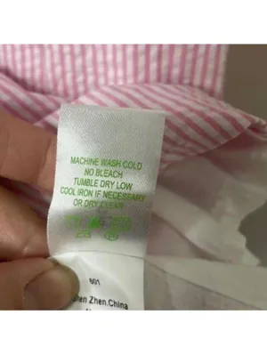 Lilly Pulitzer Pink and White Seersucker Striped Ruffle Collar Dress thumbnail 7