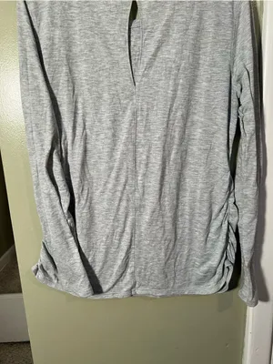 Athletic Works Women's Size Large 12-14 Long Sleeve T-Shirt Light Heather Gray thumbnail 7