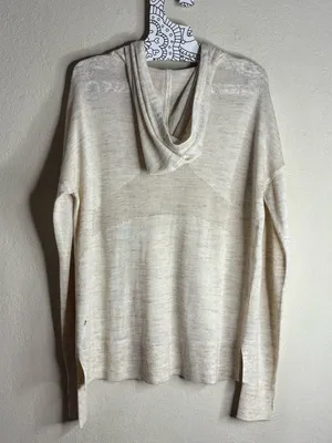 Lululemon Street to Shore Hoodie Heathered Muslin size 8 thumbnail 3