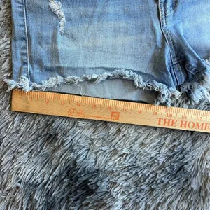 WAX JEAN, LOS ANGELES, Large BLUE DENIM CUT OFF SHORTS, JR'S WAIST thumbnail 7