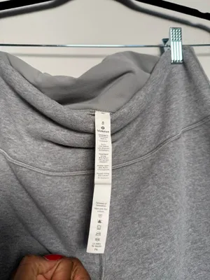 Gray Lululemon High Rise Fleece Leggings thumbnail 5