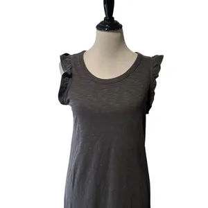 Universal Threads Flutter Sleeve Midi Maxi Dress Gray Women S Cotton Knit Pockets thumbnail 4