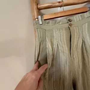 Free People Semi Sweet Cropped Pants in Sage Combo Super High Rise Small thumbnail 7