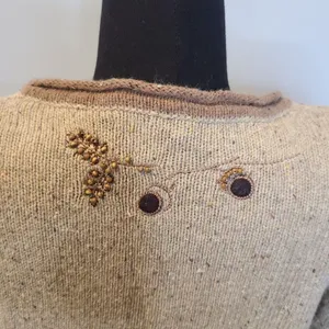 Vintage Christopher & Banks Novelty Cardigan Womens Sm OWL Embroidery 90s Y2K thumbnail 5
