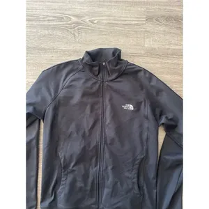 The North Face Full Zip Track Jacket Womens S/M Black Mock Neck Stretch Logo thumbnail 5
