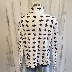 Vintage Christmas Turtleneck scottie dog‎ Shirt – Size XL Holiday thumbnail 2