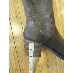 Report Fisher Women’s Boots Size 7.5 Riding Boot Over the Knee Brown Half Zip thumbnail 15
