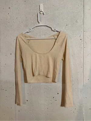 Aerie Long Sleeve Scoop Back Long Sleeve T-Shirt | Size: Small thumbnail 2