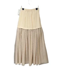 MOTF Naturally Chic Polka Dot Drop Waist Maxi Skirt Cream Beige XS NEW thumbnail 3
