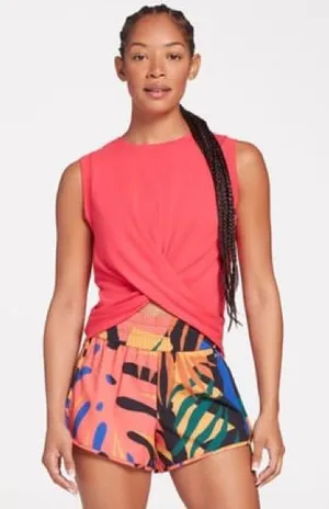 DSG High Rise Stride Performance Shorts in Tropical Print thumbnail 1